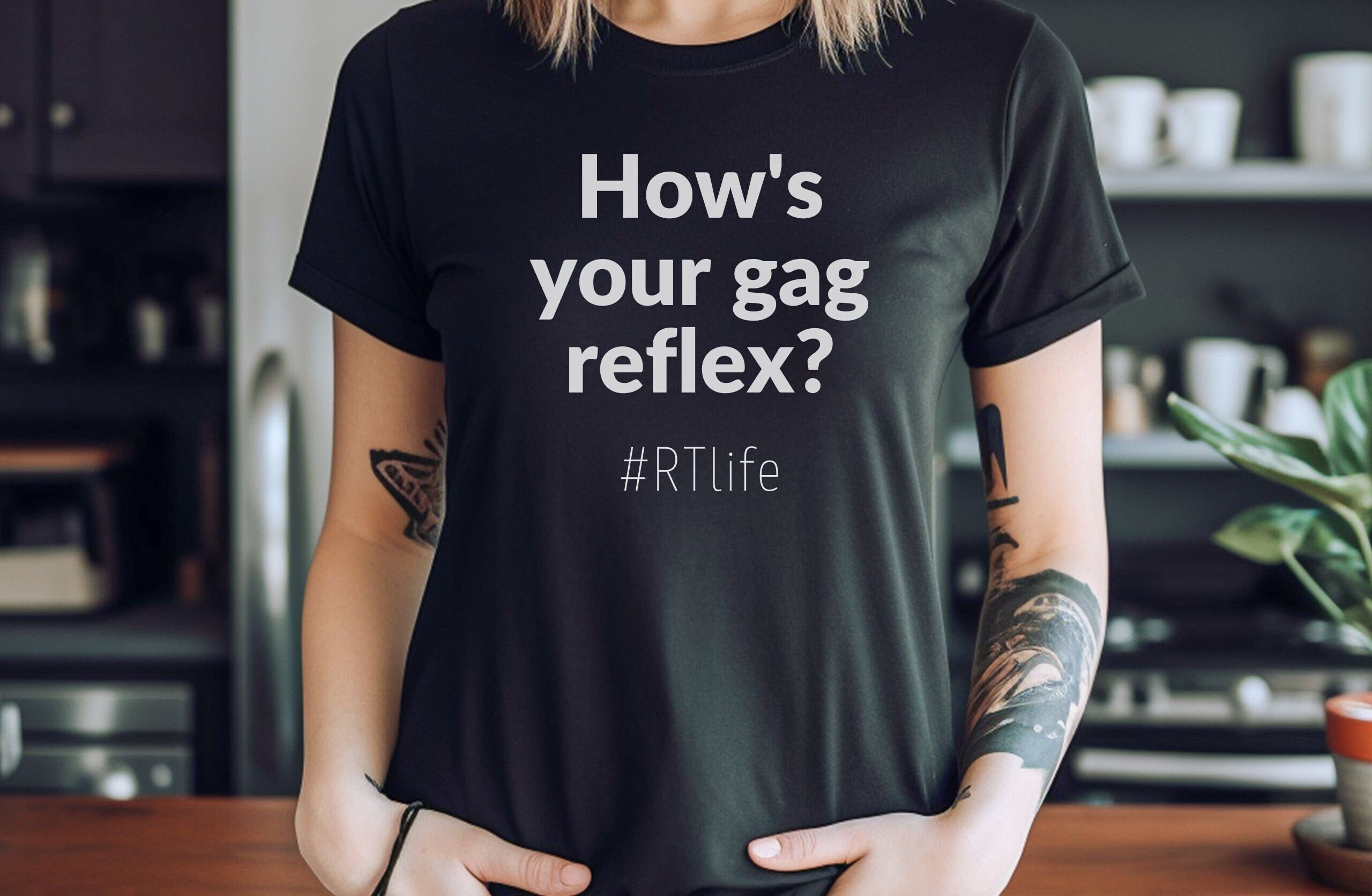Gag reflex funny shirt, respiratory therapy T-shirt gift, respiratory therapist Tshirt, RT life, health care worker humor graphic tee