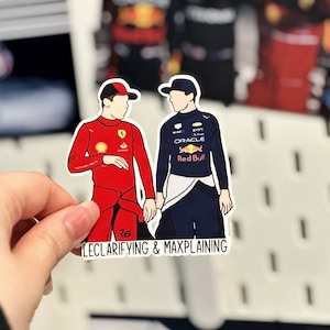 Adesivo de Max Verstappen e Charles Leclerc - Redbull, Ferrari