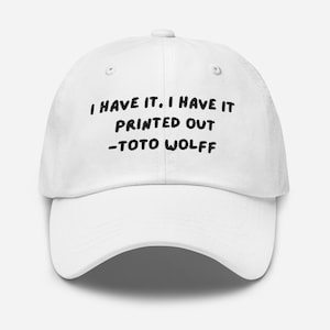 Toto Wolff Embroidery Dad hat