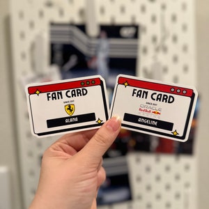 Formula 1 customizable fan card sticker - F1,