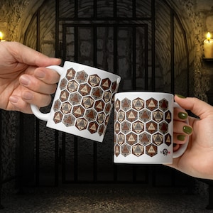 Tazza dadi / Tazza D20 / Tazza DnD / Tazza da caffè DnD / Tazza Dungeon Master / Tazza da caffè Dungeon Master / Dadi DnD / Caffè rovesciato D20