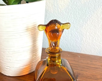 Disney Tigger Rare Collectible Amber Glass Perfume Bottle