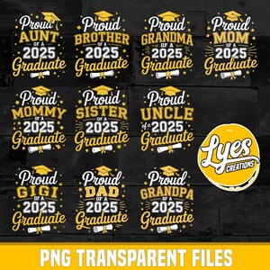 Graduation PNG Bundle, 10 Graduation Designs PNG, Class of 2025 PNG, Senior Year Png, Graduate Png, Graduation Quotes Png, Digital Download