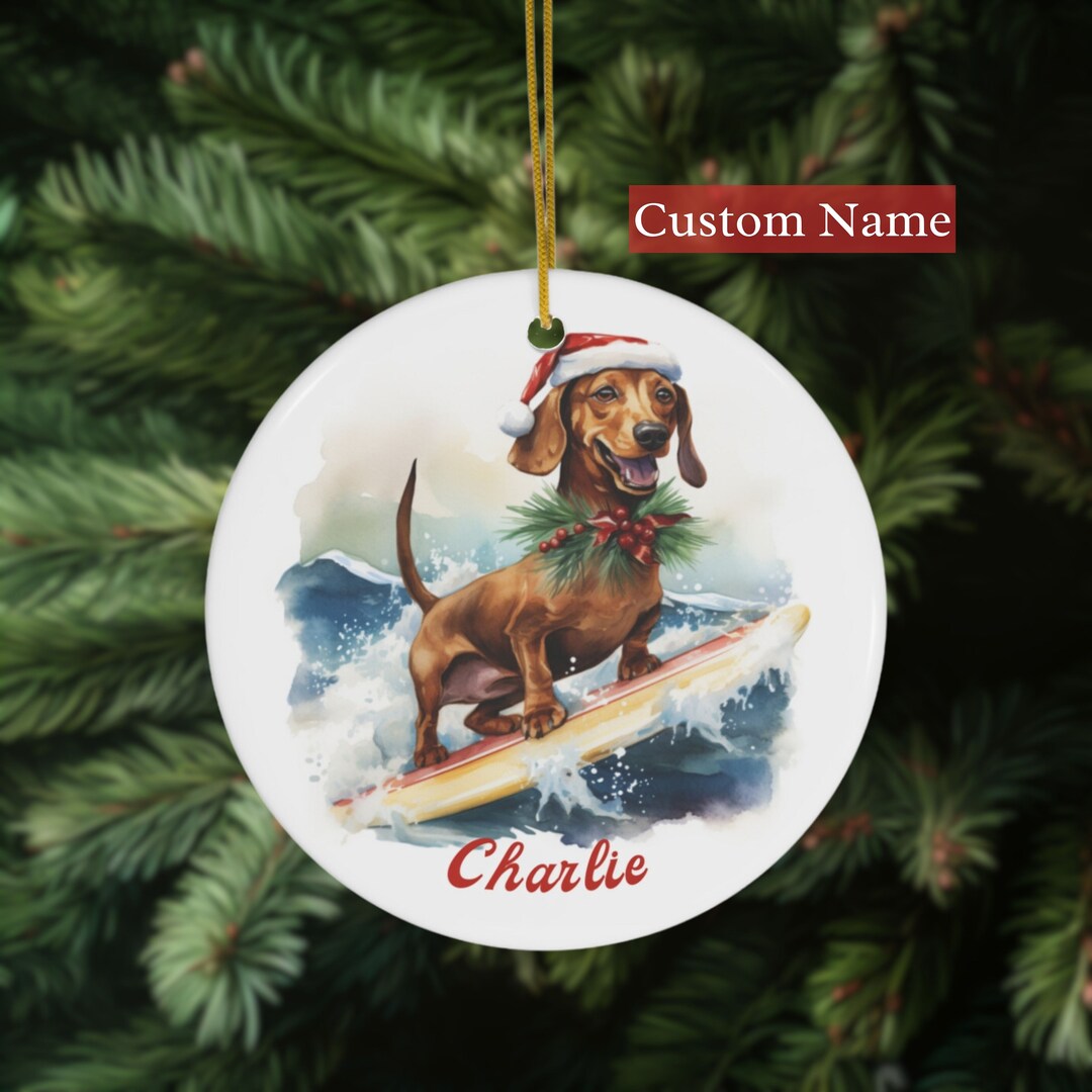 Dachshund Custom Christmas Ornament Wiener Dog Christmas Etsy