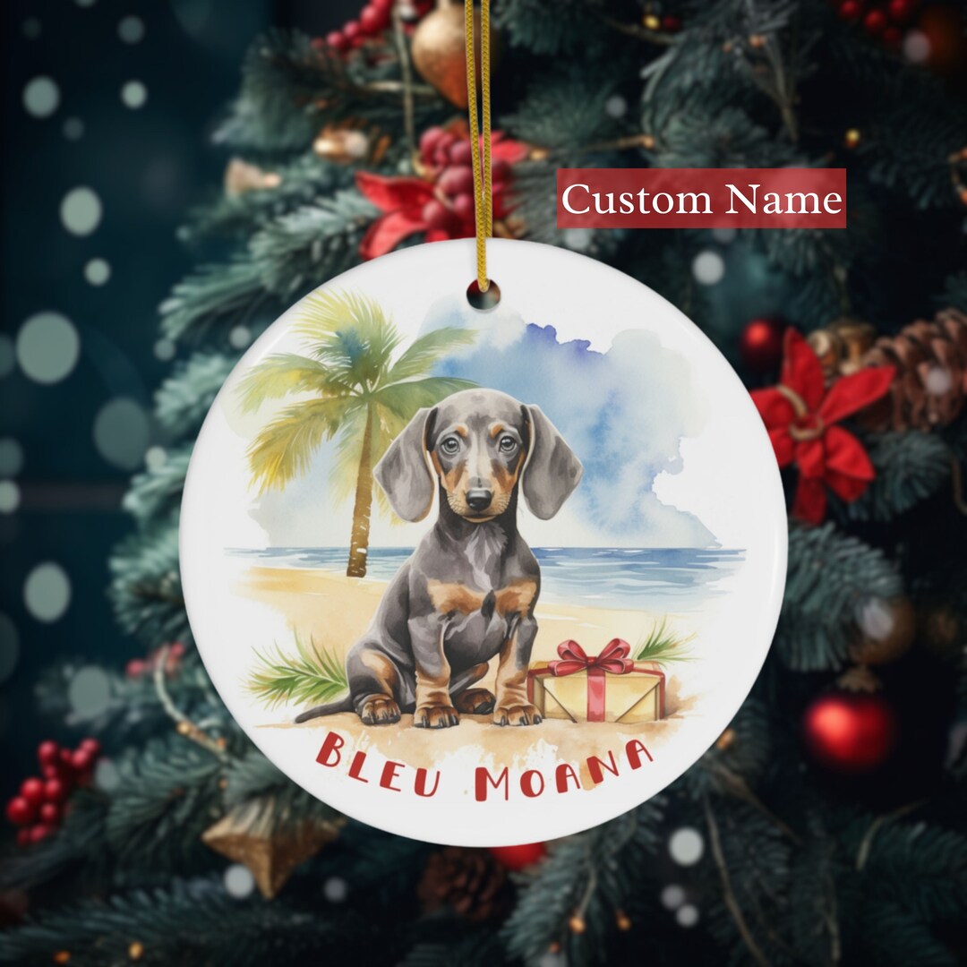 Dachshund Ornament, Dachshund Christmas Ornament, Wiener Dog Ornament