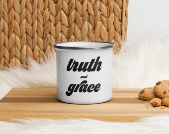 Tazza smaltata Truth x Grace