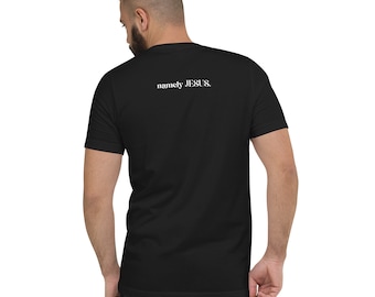 Maglietta a maniche corte con scollo a V "Namely Jesus"