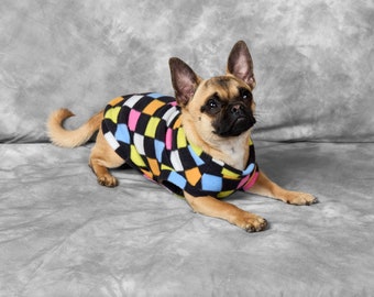 Dog Tank Top | Checkered Fleece Outfit for Dogs | Dog Fashion | Pet Clothing | Chihuahua Clothes | Frenchie Clothes | Poochy Pocket Handmade