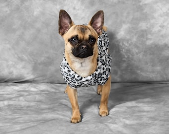 Dog Tank Top | Leopard Fleece Outfit for Dogs | Dog Fashion | Pet Clothing | Chihuahua Clothes | Frenchie Clothes | Poochy Pocket Handmade