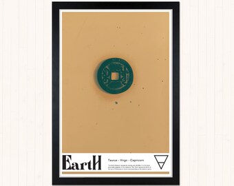 Poster di download digitale dell'elemento terra