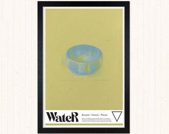 Poster di download digitale dell'elemento acqua