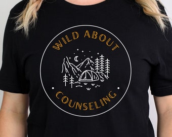 Loco por la camisa de consejería, el consejero escolar, la camisa del consejero de campamento, la camisa divertida del consejero, el regalo para el consejero