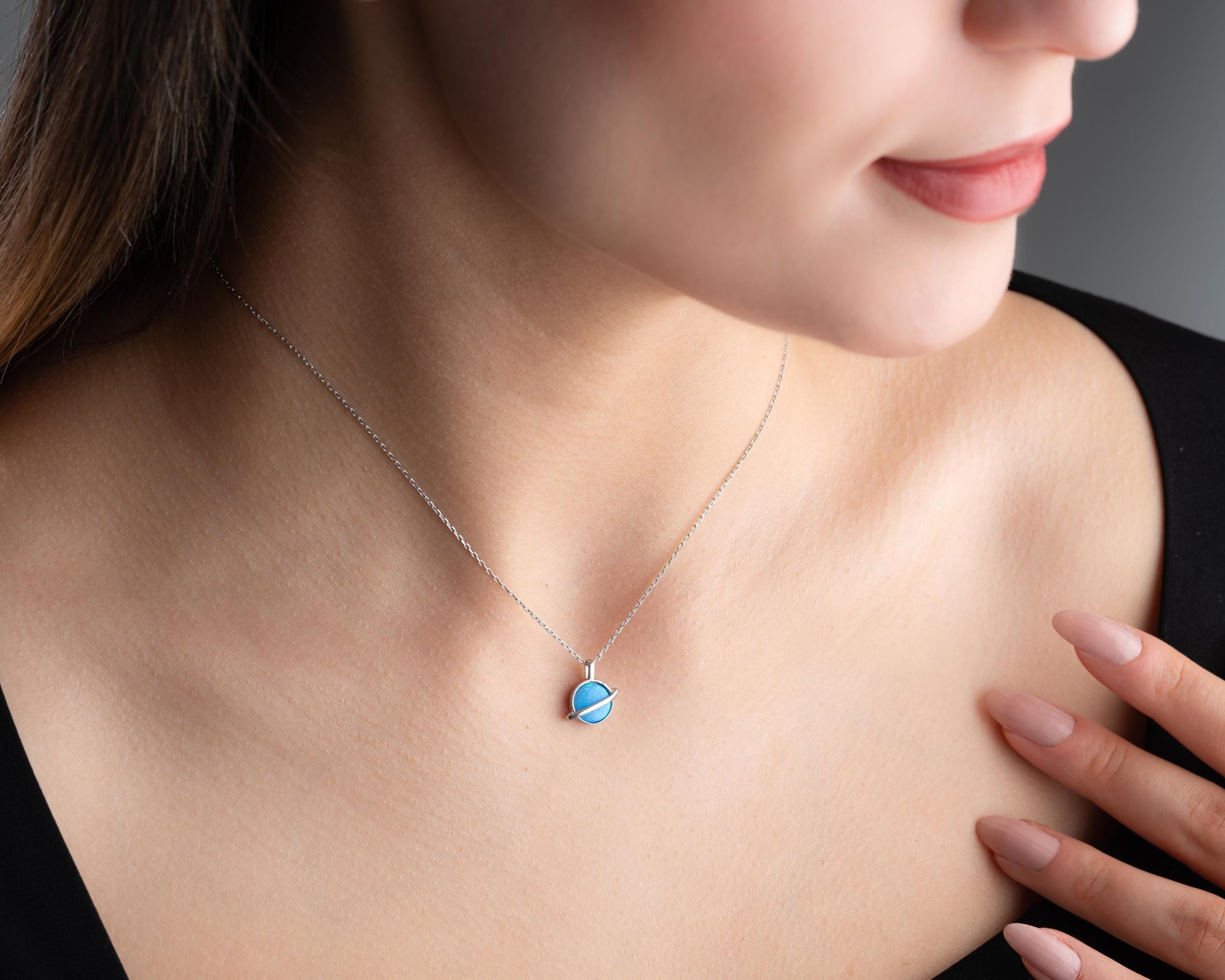 Collana Pianeta Argento Sterling 925 per Donne e