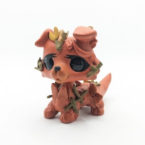 LPS Custom Rooibos Tea Dragon| Handmade, LPS, Littlest Pet Shop, OOAK, Tea, Dragon, Tea Dragon, Custom, Lps Custom, Red, Green, Yellow