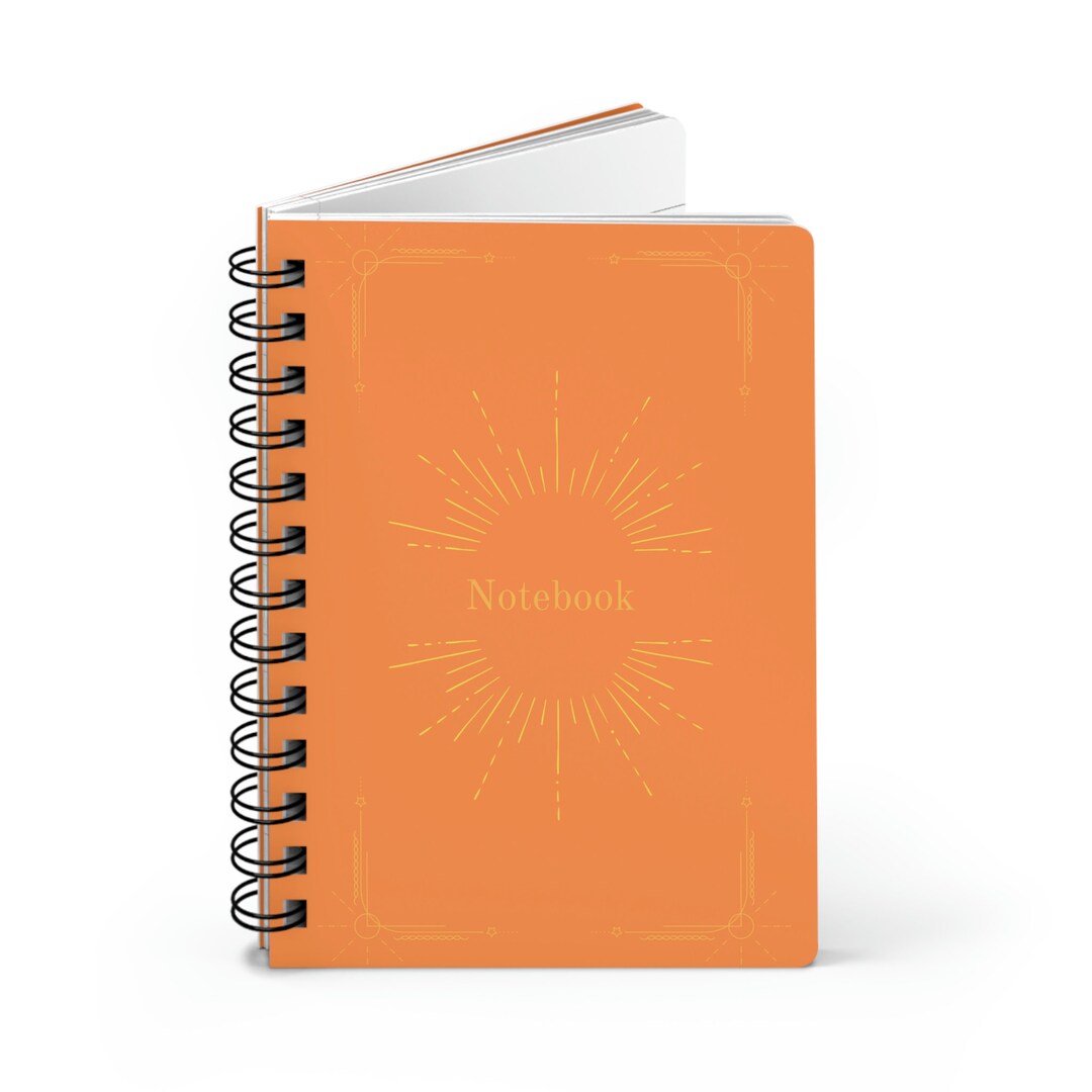 Lined Spiral Notebook Sunburst Etsy