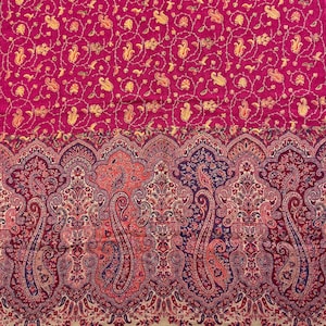 Cashmere Wool Scarf Paisley Pashmina Shawl Embroidered Traditional Indian Stole Winter Wool Scarf Handmade Paisley Shawl Warm Winter Wrap