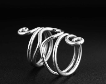 Trigger Silver Ring, Splint Ring, EDS splint, MCP splint, Handmade Splint Ring, Ring Splint, Triggering Ring