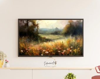 Wildflower Field Frame TV Art For Frame TV Impressionism Art Digital Download