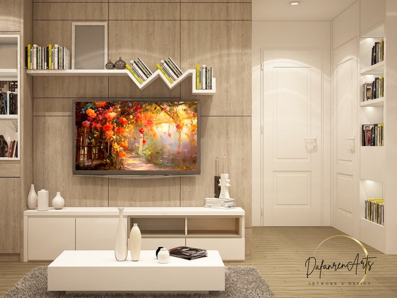 Colorful Hanging Flower Garden Frame TV Art for Frame TV Impressionism ...