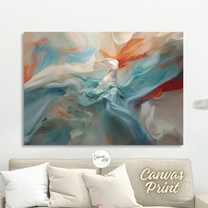 Abstract Flowing Fabrics Design Canvas Print Wall Art - Abstract Minimalist Modern Art Wall Decor