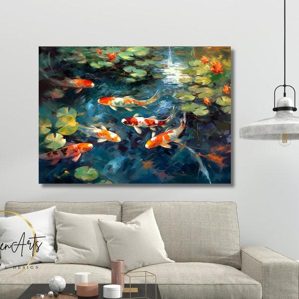 Koi Fish Painting - Etsy