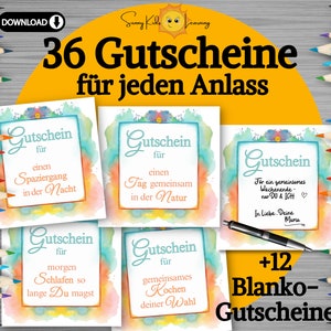 Gutscheine für Kinder, Gutscheinkarten diy, Adventskalender digitaler download, Belohnungskarten Kind, flashcards Gutschein, Vorschule pdf