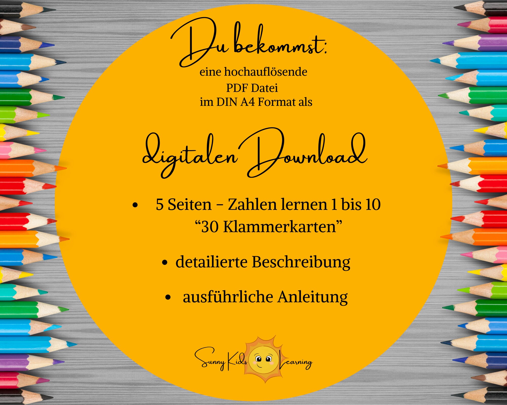  Foto zu Zahlen Lernen 1 Bis 10, Übungsblätter Zahlen Digitaler Download 