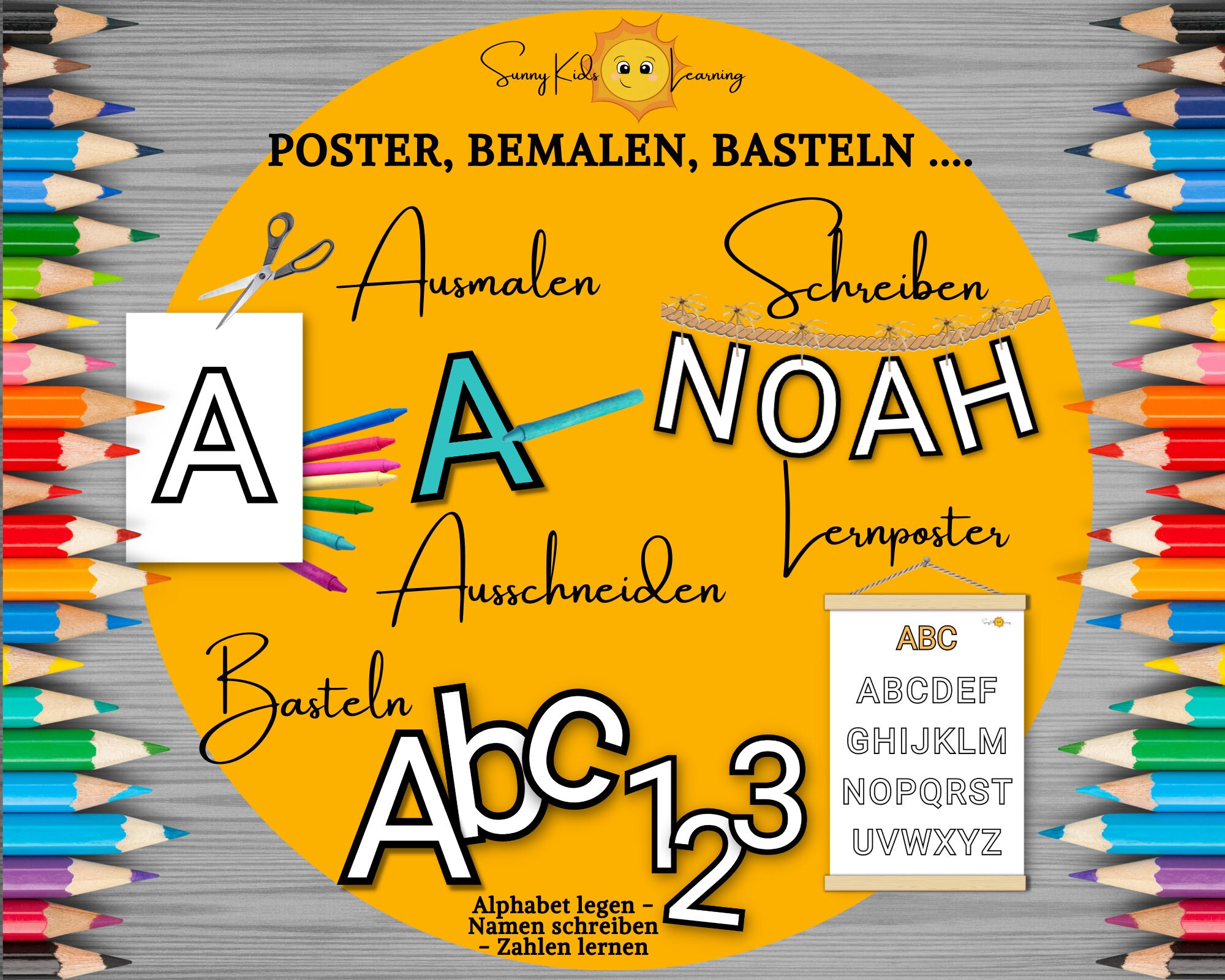 ABC Riesenbuchstaben Diy Alphabet Druckbar Abc Malvorlagen - Etsy