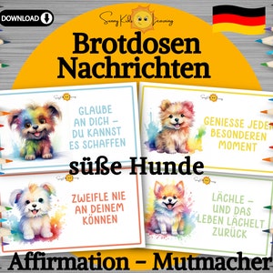Brotdosen Nachrichten, Affirmation Kinder, Motivation lunchbox, druckbare Mutmach Karten deutsch, Achtsamkeit Jausenbox Vorschule Schule pdf