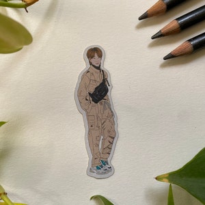 Seventeen The8 Minghao Sticker /  Kpop Airport Fashion Kraft Journal Sticker / Planner Stationery