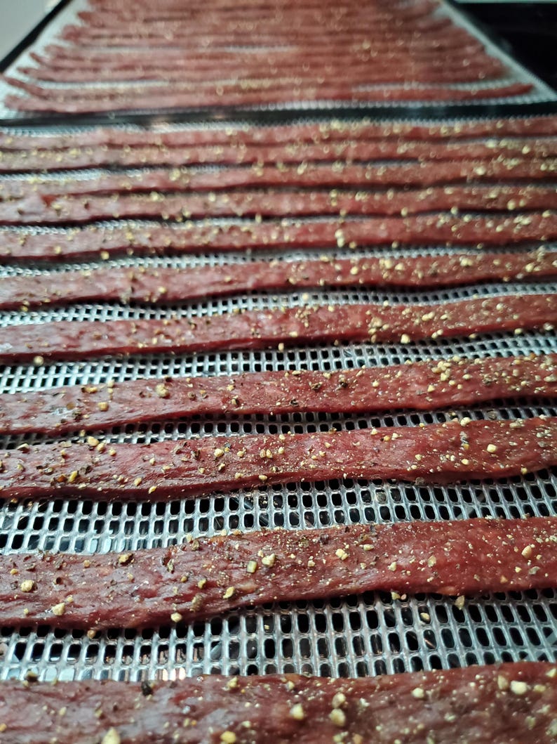 1 Lb Peppered (ground Beef Jerky Strips) - Etsy