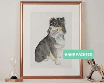 HANDGEMACHTES AQUARELL Portrait vom Foto | Haustier Hund Katze Kunstgeschenk