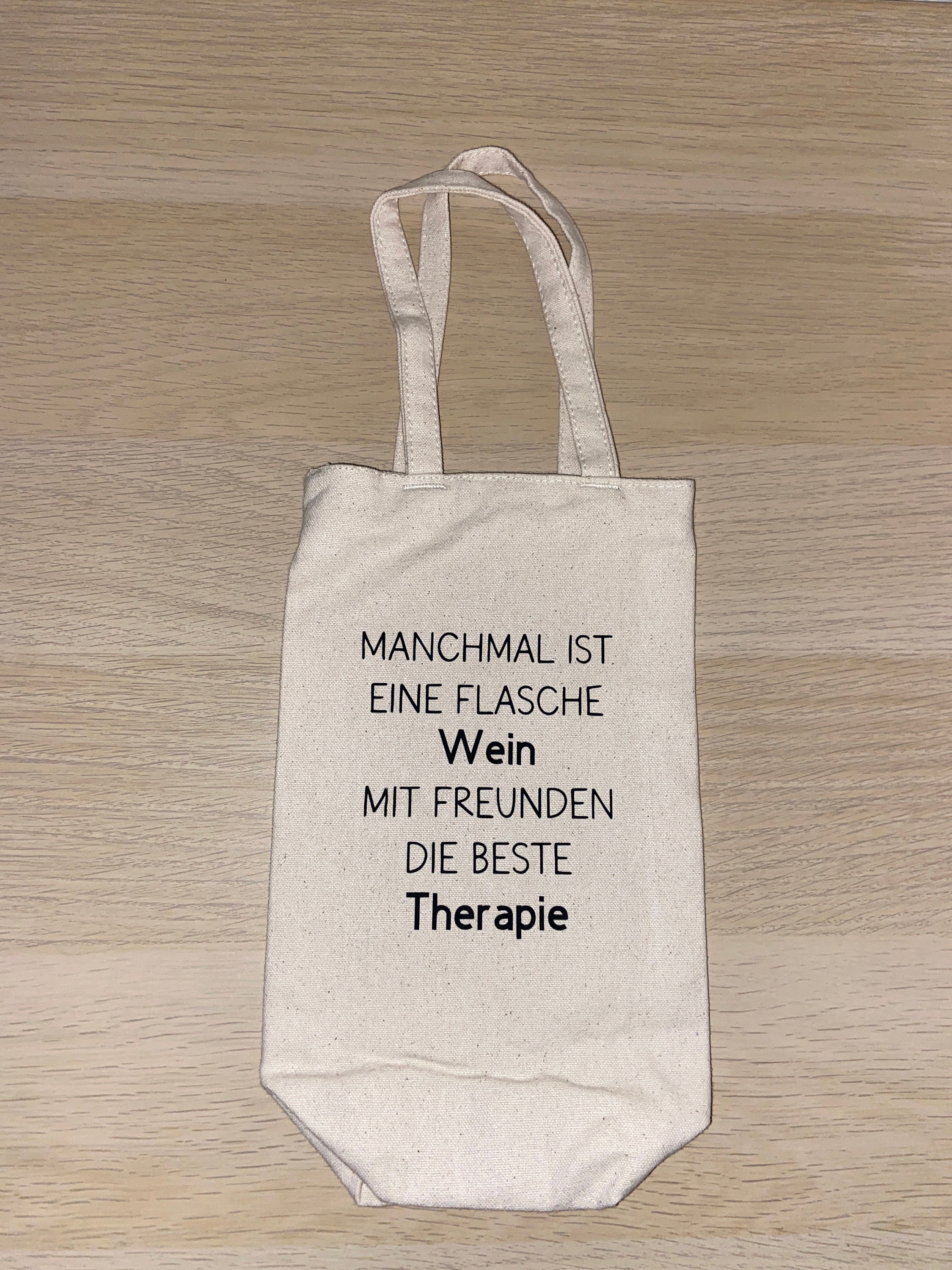 Flaschenbeutel Wein / Flaschenbeutel Sprüche / Geschenkverpackung für