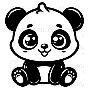 PNG SVG Fichier bundle Bébés panda, pour Cricut