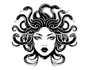 PNG SVG File Medusa, Greek Goddess, for Cricut