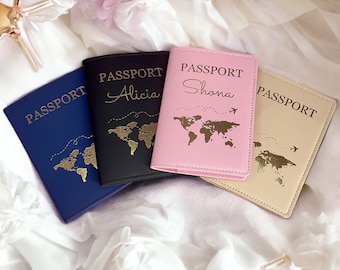 Personalized passport protector, passport case, passport cover, first name passport pouch