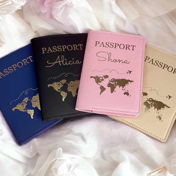 Protège passeport personnalisé, étui pour passeport, housse passeport, pochette passeport prénom