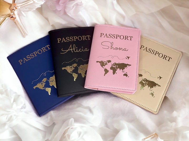 Protège passeport personnalisé, étui pour passeport, housse passeport, pochette passeport prénom immagine 1