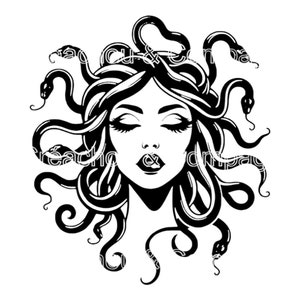 PNG SVG Fichier Médusa, Déesse grecque, pour Cricut