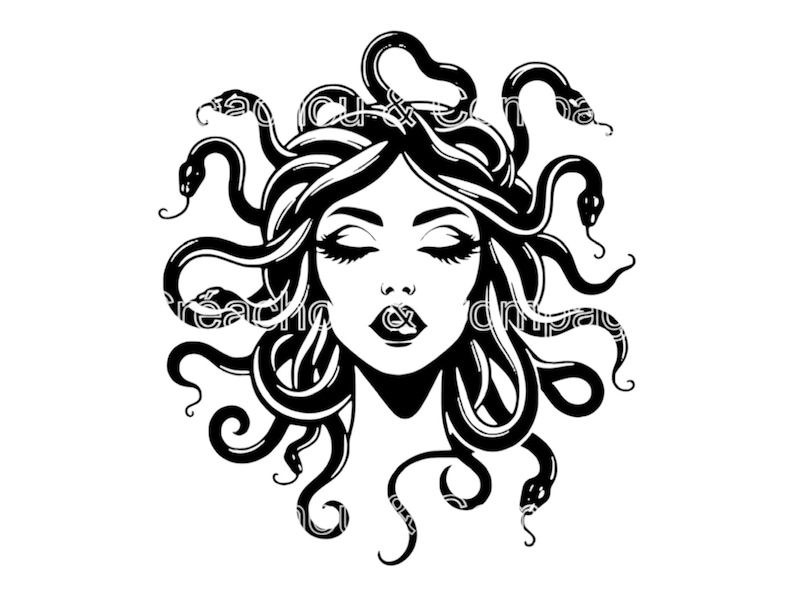 PNG SVG File Medusa, Greek Goddess, for Cricut image 1