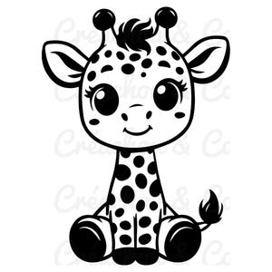 PNG SVG Fichier bundle Bébés girafe, pour Cricut