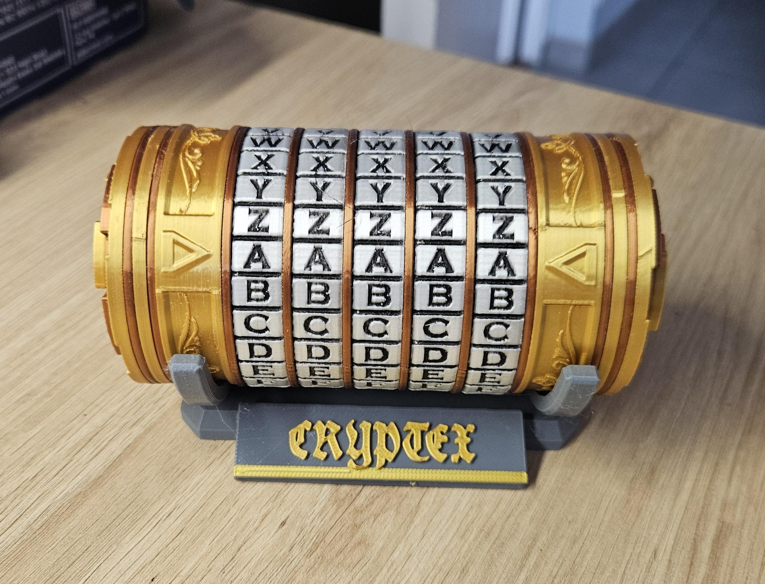 Cryptex Escape Game (da Vinci Code) 3D Gold and Copper - Etsy New Zealand