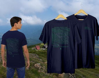 Hakuba Happo One Topographic Map T-Shirt | Japan Ski Resort Tee | Japow Snowboard Shirt | Nagano Skiing Gift | Contour Map Mountain Tee