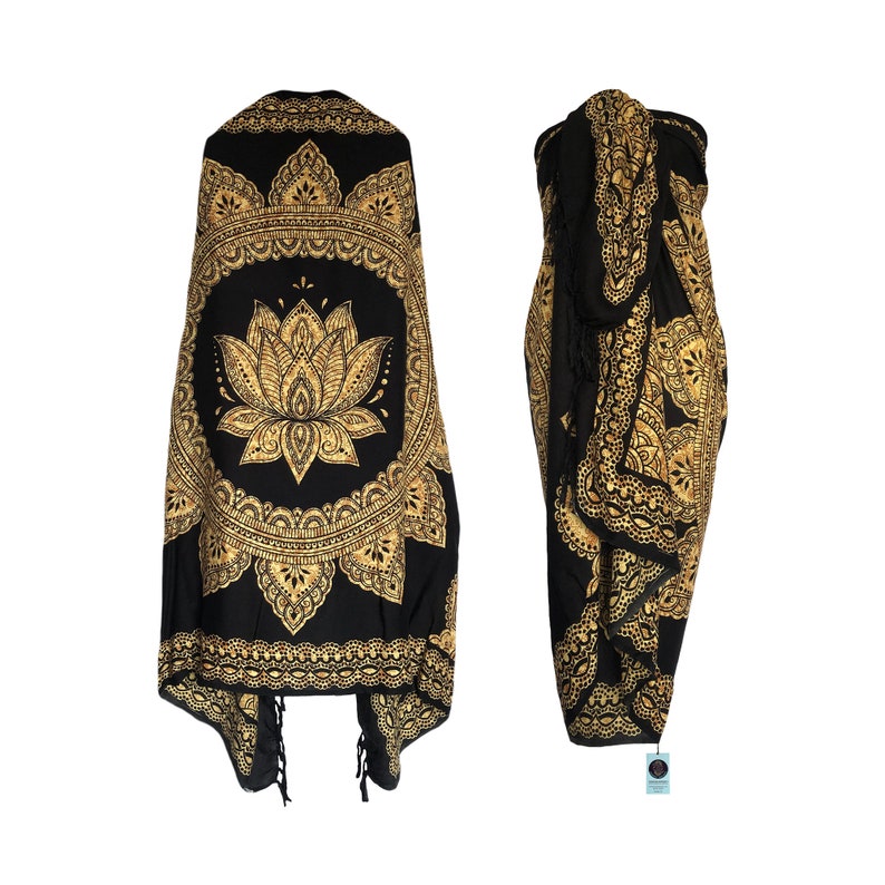 Red Gold Round Neck Bali Sarong Set