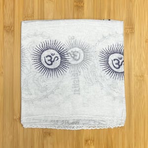 Om Mantra Hand Block Printed Prayer Scarf