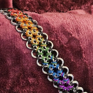 Rainbow Chainmail Bracelet