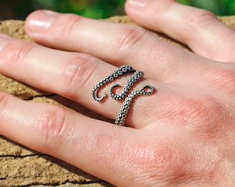 Octopus Tentacle Ring | Beach Rings for Men and Women