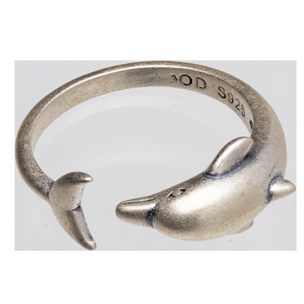 Vintage Dolphin Ring | Dolphin Rings for Men and Women, Sterling Silver, Beach Themed Jewelry