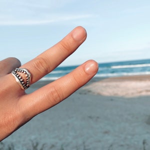 Shark Jaw Ring on hand at the beach