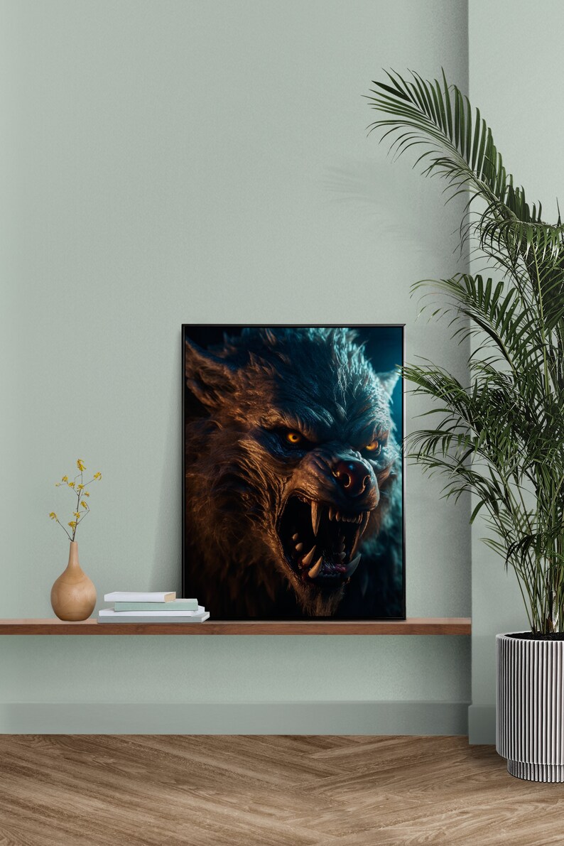 Werewolf Print | Werewolf Instant Download Printable Home Decor ...